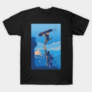 retro snowboard high five T-Shirt